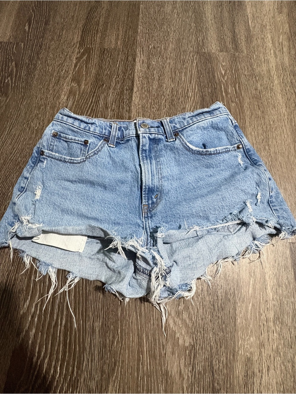 Abercrombie & Fitch the Mom Short Denim Shorts